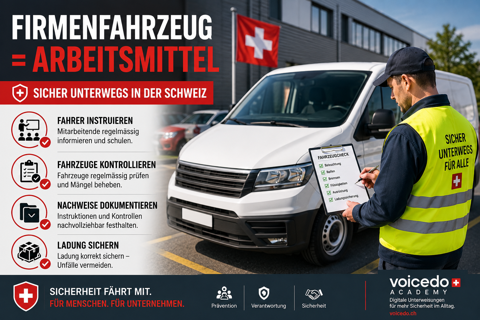 Firmenfahrzeuge in der Schweiz – Pflichten für Arbeitgeber und Fahrer