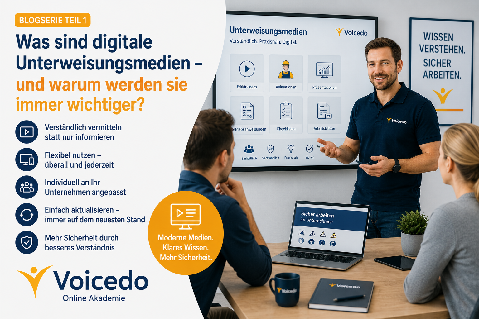Lass uns über Unterweisungsmedien sprechen